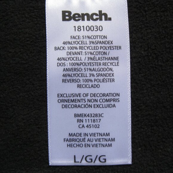 Bench Urbanwear Men's Full Zip Tencel Jacket Long Sleeves, gray, L (0990) - Picture 9 of 10